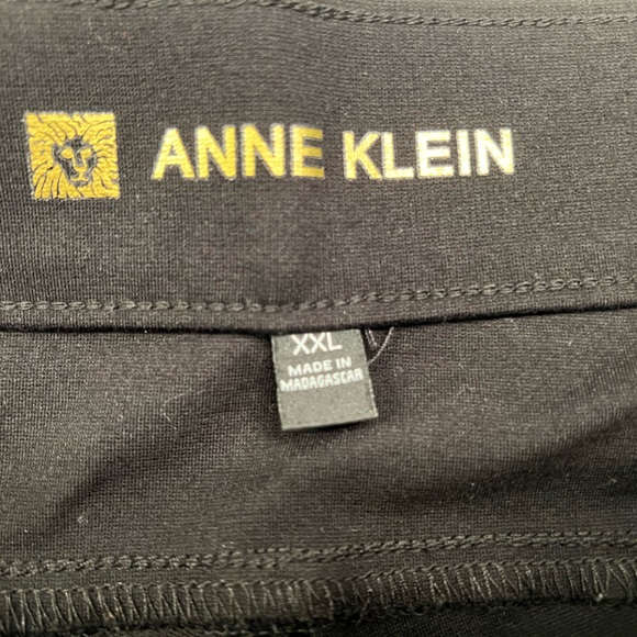 Anne Klein Black Stretchy Pull-On Hollywood Waist Slim Ankle Pants Sz XXL - Picture 8 of 8